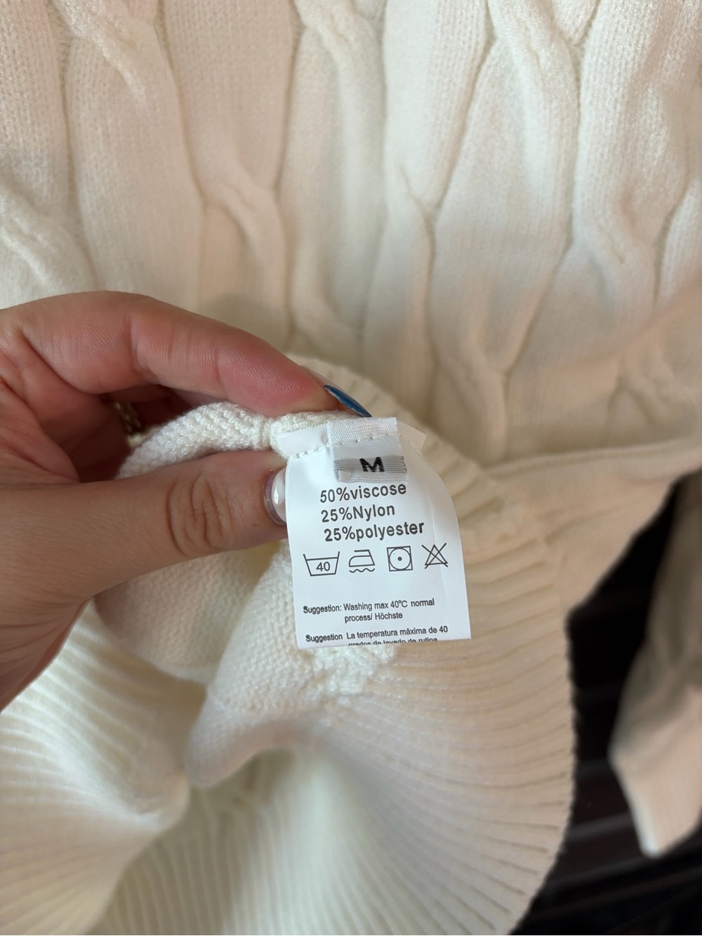 NWOT white knit turtleneck - Picture 2 of 2